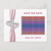 Aangepast geeft roze lint op het Briefkaart Datum (Voorkant)