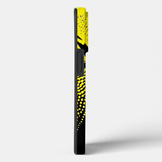 Aangepast geel basketbalnummer Case-Mate iPhone case (Achterkant / Rechts)