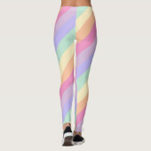 Aangepast Geel Blauw Groen Paarse Vrouwen Kleurrij Leggings (Achterkant)