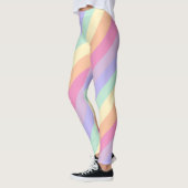 Aangepast Geel Blauw Groen Paarse Vrouwen Kleurrij Leggings (Links)