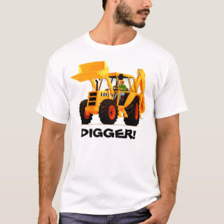 Aangepast geel bouwmateriaal t-shirt
