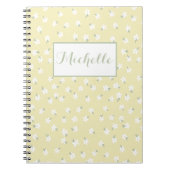 Aangepast geel floral notitieboek (Voorkant)