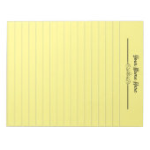 Aangepast, geel gelaagd notitieblok (Voorkant)