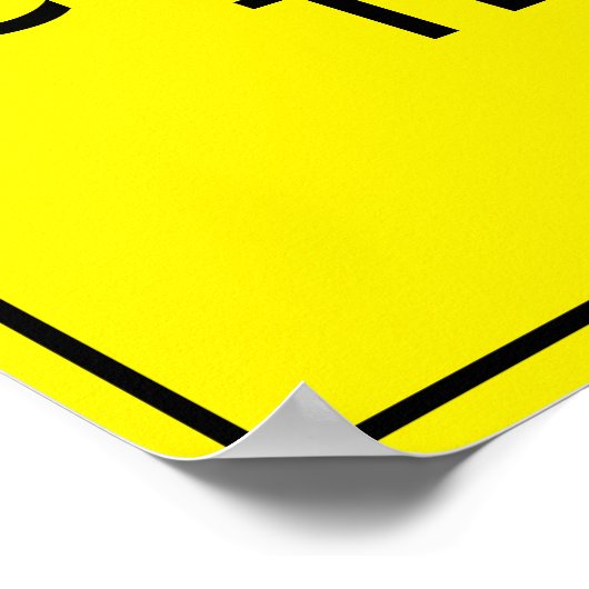 Aangepast geel houdt kalm poster sjabloon (Hoek)