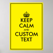 Aangepast geel houdt kalm poster sjabloon (Voorkant)