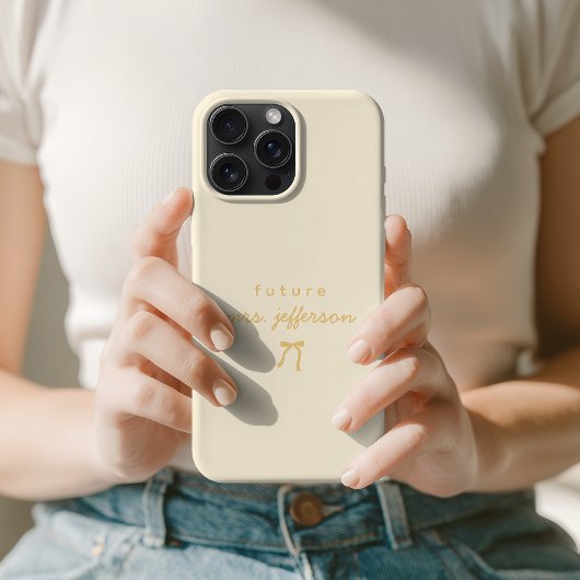 Aangepast Geel Minimalistisch Toekomstige Mrs Brui Case-Mate iPhone Case
