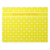 Aangepast geel Notitieblok of jotter, witte poolpu (Voorkant)