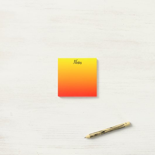 Aangepast geel, Oranje en rood Post-it® Notes (Op bureau)