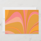 Aangepast Geel Oranje Roze Marmer Bruidsdouche Bedankkaart (Achterkant)