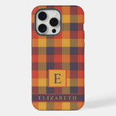 Aangepast geel Sinaasappel Paarse geruite patroon iPhone Hoesje (Achterkant)