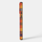 Aangepast geel Sinaasappel Paarse geruite patroon iPhone Hoesje (Linkerkant)