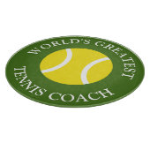 Aangepast geel tennisbal Birthday cadeau Snijplank (Hoek)