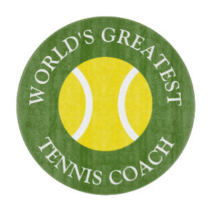 Aangepast geel tennisbal Birthday cadeau Snijplank