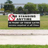 Aangepast Geen stand-wanneer gebanner zwart rood Spandoek (Insitu)
