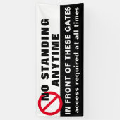 Aangepast Geen stand-wanneer gebanner zwart rood Spandoek (Verticaal)