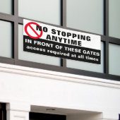 Aangepast Geen tussenstop wanneer gebanner zwart-w Spandoek (Buitenkant Gebouw)