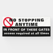 Aangepast Geen tussenstop wanneer gebanner zwart-w Spandoek (Horizontaal)