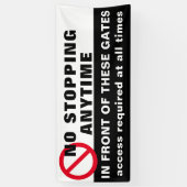 Aangepast Geen tussenstop wanneer gebanner zwart-w Spandoek (Verticaal)