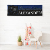 Aangepast gefeliciteerd afstuderen blauwe banner (Insitu)