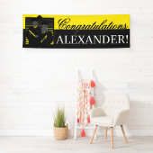 Aangepast gefeliciteerd afstuderen gele banner (Insitu)