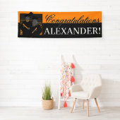 Aangepast gefeliciteerd afstuderen gouden banner (Insitu)