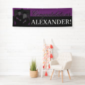 Aangepast gefeliciteerd afstuderen paarse banner (Insitu)