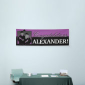 Aangepast gefeliciteerd afstuderen paarse banner (Beurs)