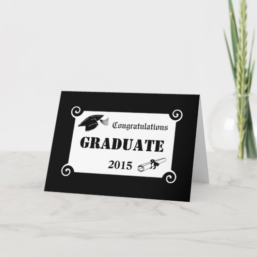 Aangepast gefeliciteerd Afstuderen Wenskaart 2015 Kaart (Voorkant)