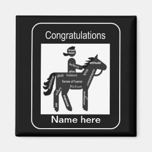 Aangepast, Gefeliciteerd, Equestrian, Paardenevene Magneet