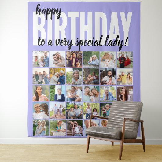 Aangepast Gefeliciteerd met je verjaardag aan .. 3 Wandkleed (In situ)