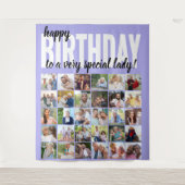 Aangepast Gefeliciteerd met je verjaardag aan .. 3 Wandkleed (Voorkant)