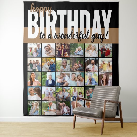 Aangepast Gefeliciteerd met je verjaardag aan .. 3 Wandkleed (In situ)