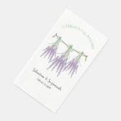 Aangepast gefeliciteerde lavendepakketten servet (Hoek)