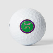 Aangepast gefeliciteerde verjaardagsgeschenken 60e golfballen (Voorkant)