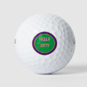 Aangepast gefeliciteerde verjaardagsgeschenken 60e golfballen