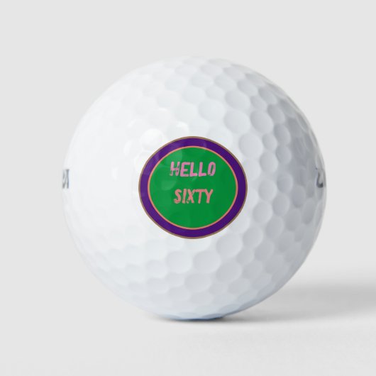 Aangepast gefeliciteerde verjaardagsgeschenken 60e golfballen (Voorkant)