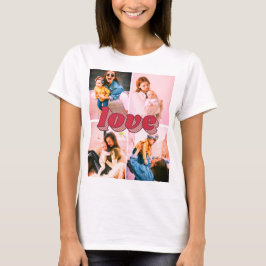 Aangepast gefilterde liefdesfoto x4 t-shirt