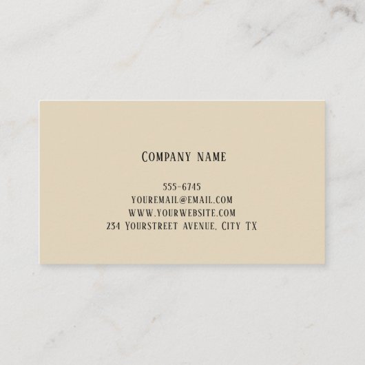 Aangepast gegraveerd rustiek hout visitekaartje (Achterkant)