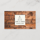 Aangepast gegraveerd rustiek hout visitekaartje (Voorkant)