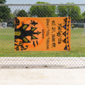 Aangepast gehakt huishalloween feestbanner spandoek (Insitu)