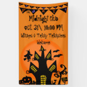 Aangepast gehakt huishalloween feestbanner spandoek (Verticaal)