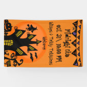 Aangepast gehakt huishalloween feestbanner spandoek (Horizontaal)