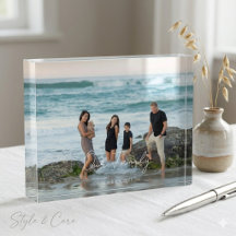 Aangepast Geheugen Acryl Foto Blok Display