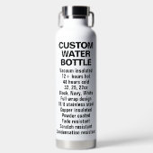 Aangepast geïsoleerd staal & koper flesje 32 oz WH Waterfles (Voorkant)