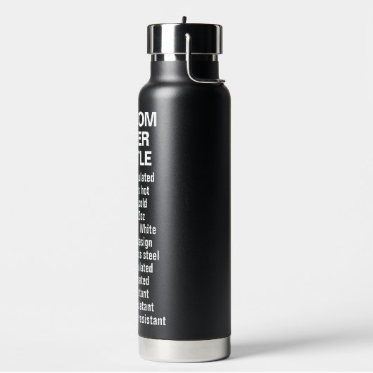 Aangepast geïsoleerd staal & koper flesje van 25 o waterfles (Links)