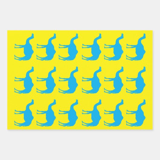 Aangepast gekleurd kamelenpatroon in papierbladen inpakpapier vel (Voorkant 3)