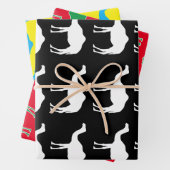 Aangepast gekleurd kamelenpatroon in papierbladen inpakpapier vel (In situ)