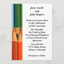 Aangepast gekleurd Pencils Modern Wedding