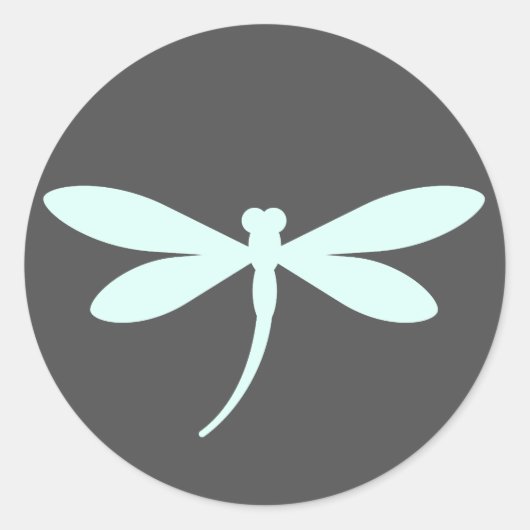 Aangepast gekleurde Dragonfly-Stickers met donkerg Ronde Sticker (Voorkant)