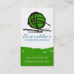 Aangepast gekleurde haakhaakkogel van garen visitekaartje